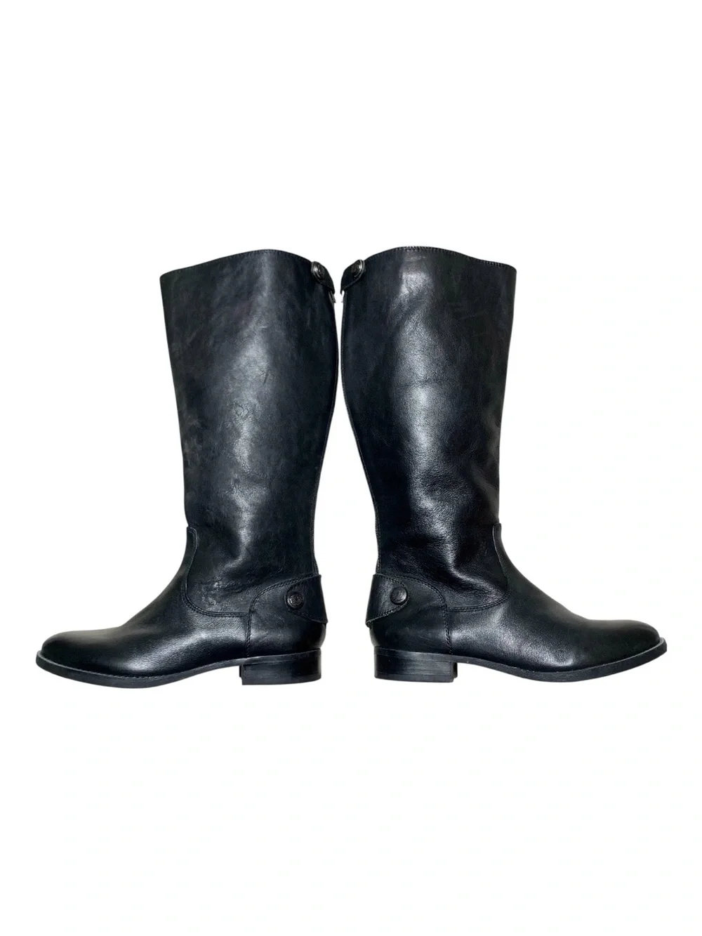 Arturo Chiang Black Leather Over-the-Knee Riding Boots Size 7.5